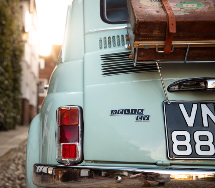 Electric classic Fiat 500 conversion by Relik EV